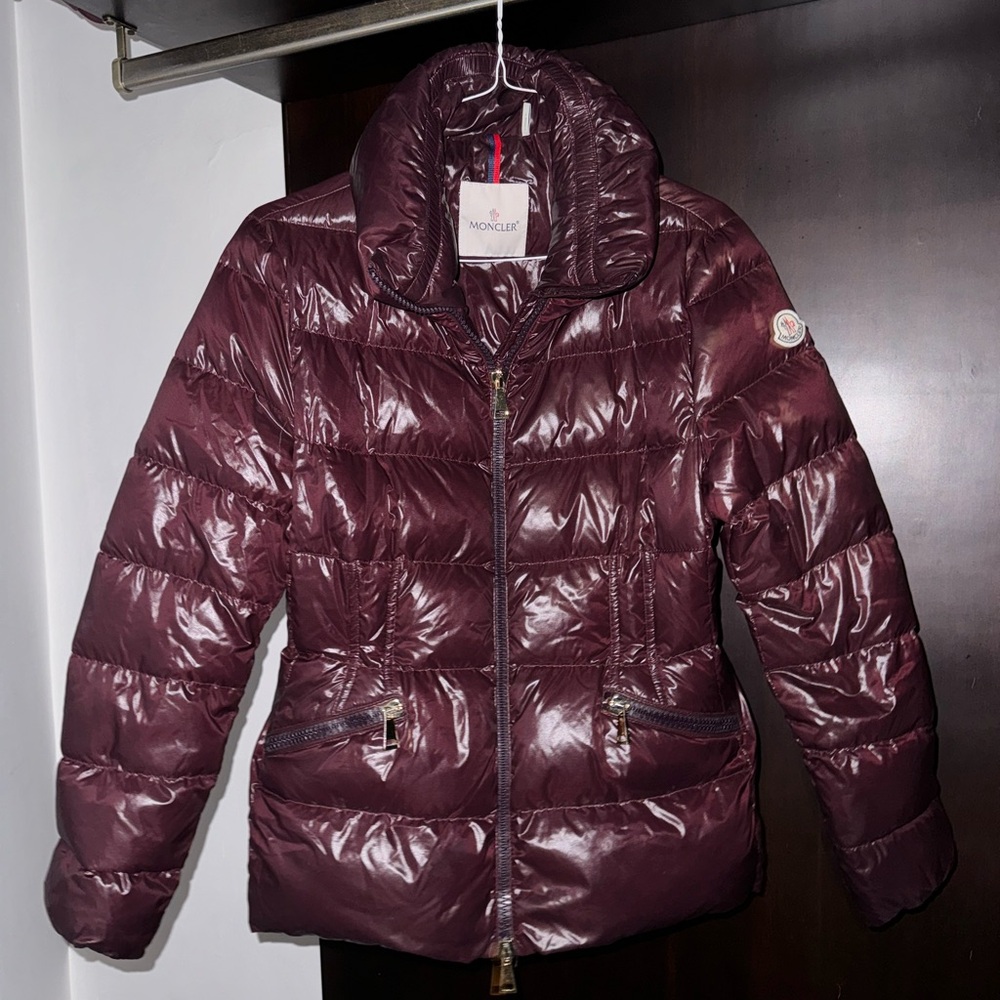 Moncler Burgundy Puffer Jacket